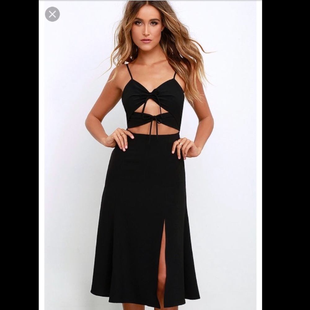NBD tie me down black dress.